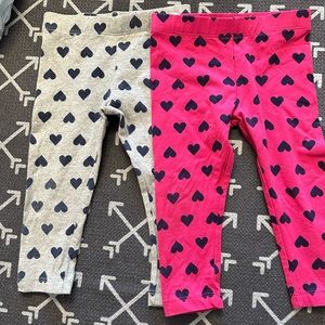 Primary leggings heart pattern 12-18mo